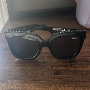 Quay Australia Black Icy Studded Sunglasses